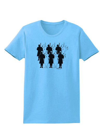 Eleven Pipers Piping Womens T-Shirt-Womens T-Shirt-TooLoud-Aquatic-Blue-X-Small-Davson Sales