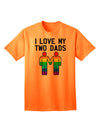 Embrace Diversity: I Love My Two Dads LGBT Adult T-Shirt Collection-Mens T-shirts-TooLoud-Neon-Orange-Small-Davson Sales