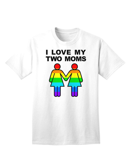 Embrace Diversity: I Love My Two Moms LGBT Adult T-Shirt Collection-Mens T-shirts-TooLoud-White-Small-Davson Sales
