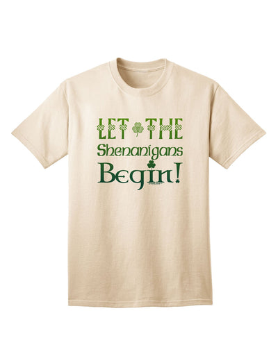 Embrace the Fun: 'Let the Shenanigans Begin' Adult T-Shirt Collection-Mens T-shirts-TooLoud-Natural-Small-Davson Sales