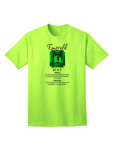 Emerald Birthstone Collection: Premium Adult T-Shirt-Mens T-shirts-TooLoud-Neon-Green-Small-Davson Sales