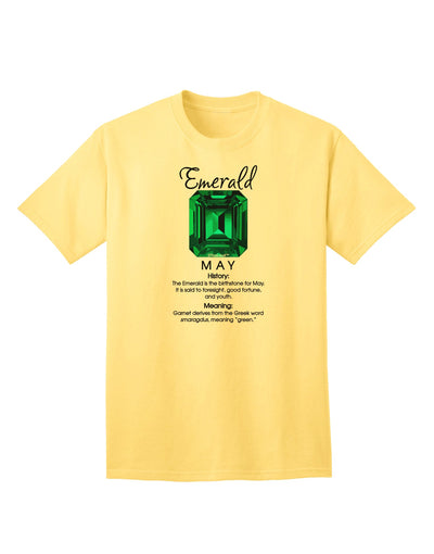 Emerald Birthstone Collection: Premium Adult T-Shirt-Mens T-shirts-TooLoud-Yellow-Small-Davson Sales