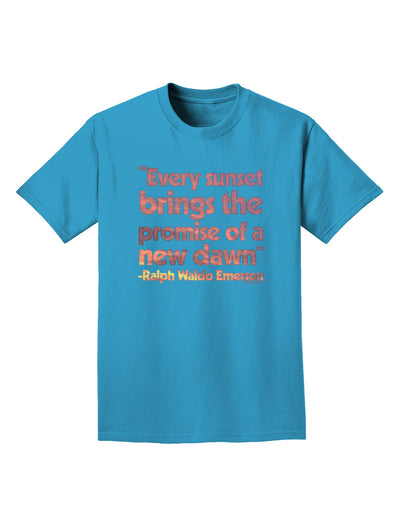 Emerson Sunset Quote Adult Dark T-Shirt-Mens T-Shirt-TooLoud-Turquoise-Small-Davson Sales