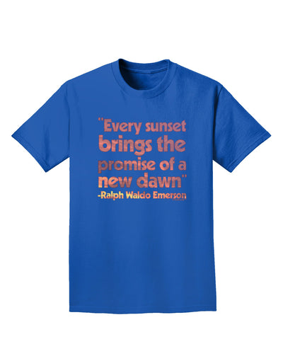 Emerson Sunset Quote Adult Dark T-Shirt-Mens T-Shirt-TooLoud-Royal-Blue-Small-Davson Sales