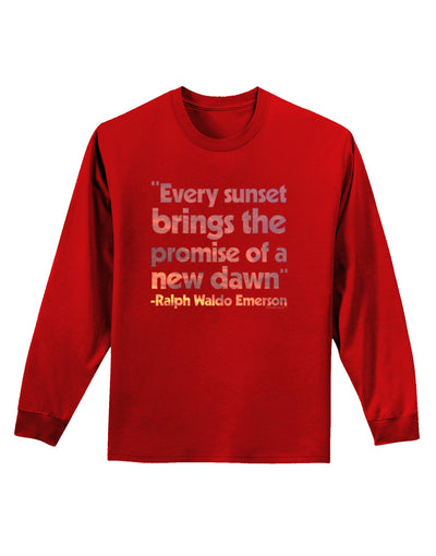 Emerson Sunset Quote Adult Long Sleeve Dark T-Shirt-Long Sleeve Shirt-TooLoud-Red-Small-Davson Sales