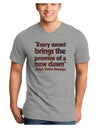 Emerson Sunset Quote Adult V-Neck T-shirt-Mens V-Neck T-Shirt-TooLoud-HeatherGray-Small-Davson Sales