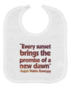 Emerson Sunset Quote Baby Bib