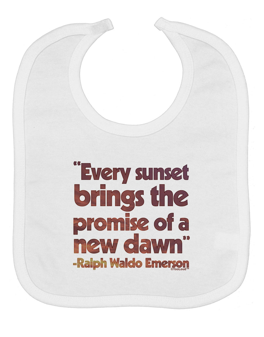 Emerson Sunset Quote Baby Bib