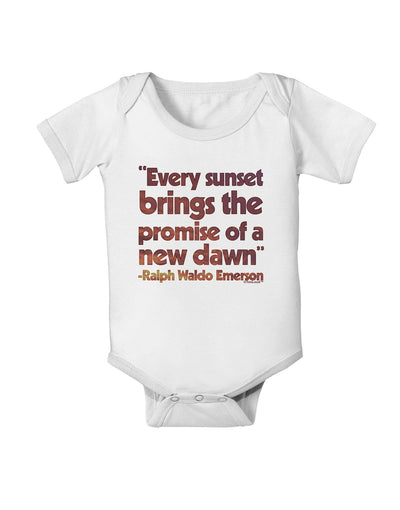 Emerson Sunset Quote Baby Romper Bodysuit-Baby Romper-TooLoud-White-06-Months-Davson Sales