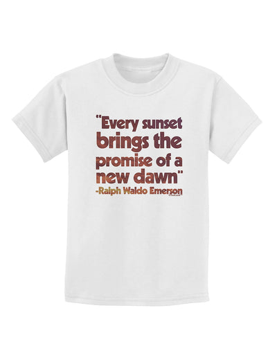 Emerson Sunset Quote Childrens T-Shirt-Childrens T-Shirt-TooLoud-White-X-Small-Davson Sales