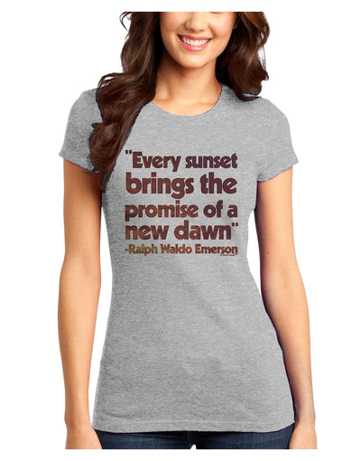 Emerson Sunset Quote Juniors Petite T-Shirt-Womens T-Shirt-TooLoud-Ash-Gray-Juniors Fitted X-Small-Davson Sales