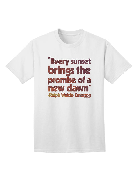 Emerson Sunset Quote Premium Adult T-Shirt - Ecommerce Exclusive-Mens T-shirts-TooLoud-White-Small-Davson Sales