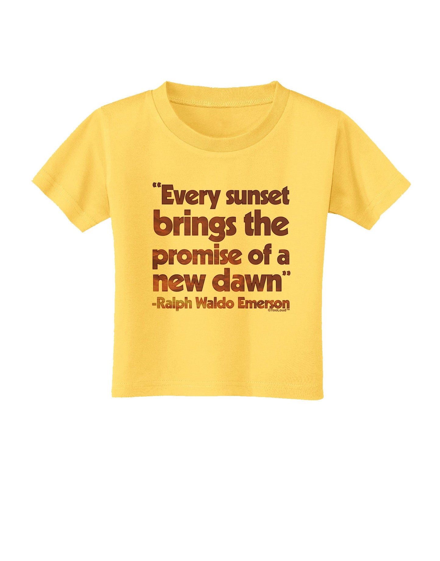 Emerson Sunset Quote Toddler T-Shirt-Toddler T-Shirt-TooLoud-Yellow-2T-Davson Sales