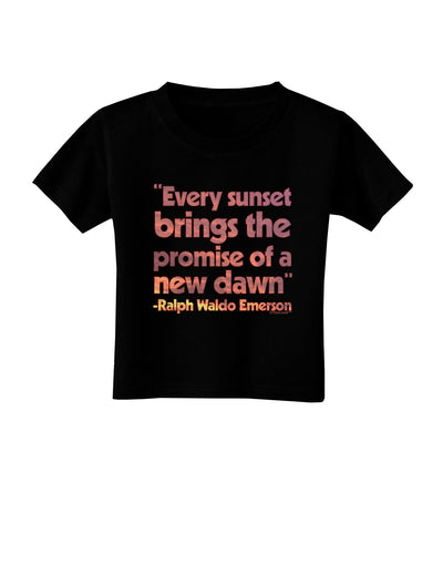 Emerson Sunset Quote Toddler T-Shirt Dark-Toddler T-Shirt-TooLoud-Black-2T-Davson Sales