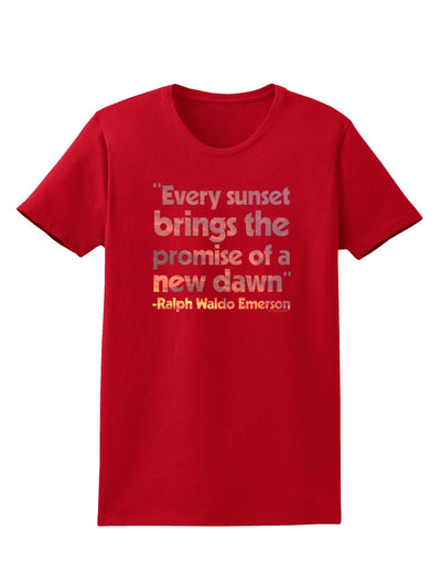 Emerson Sunset Quote Womens Dark T-Shirt-Womens T-Shirt-TooLoud-Red-X-Small-Davson Sales