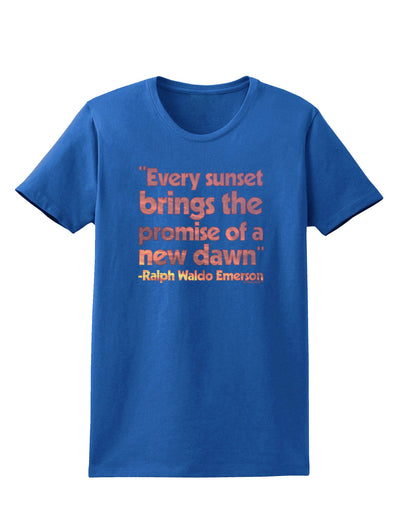 Emerson Sunset Quote Womens Dark T-Shirt-Womens T-Shirt-TooLoud-Royal-Blue-X-Small-Davson Sales