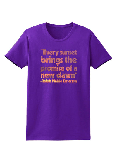 Emerson Sunset Quote Womens Dark T-Shirt-Womens T-Shirt-TooLoud-Purple-X-Small-Davson Sales