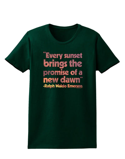 Emerson Sunset Quote Womens Dark T-Shirt-Womens T-Shirt-TooLoud-Forest-Green-Small-Davson Sales