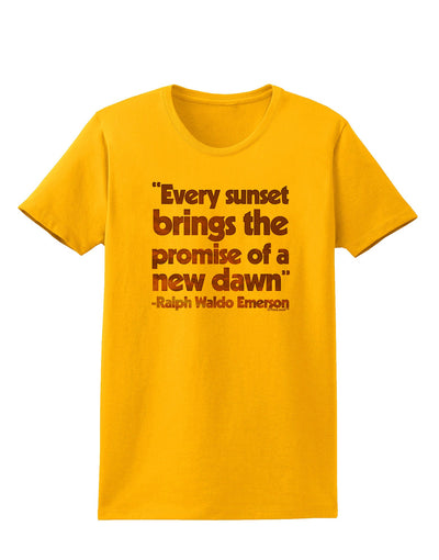 Emerson Sunset Quote Womens T-Shirt-Womens T-Shirt-TooLoud-Gold-X-Small-Davson Sales