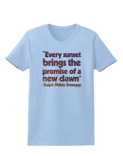 Emerson Sunset Quote Womens T-Shirt-Womens T-Shirt-TooLoud-Light-Blue-X-Small-Davson Sales