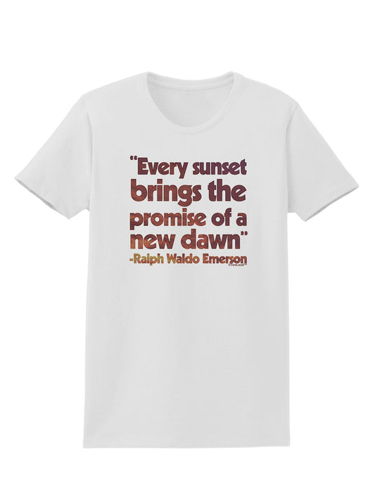 Emerson Sunset Quote Womens T-Shirt-Womens T-Shirt-TooLoud-White-X-Small-Davson Sales