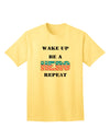 Empower Yourself with the Wake Up Be A Hero Repeat Adult T-Shirt from TooLoud-Mens T-shirts-TooLoud-Yellow-Small-Davson Sales