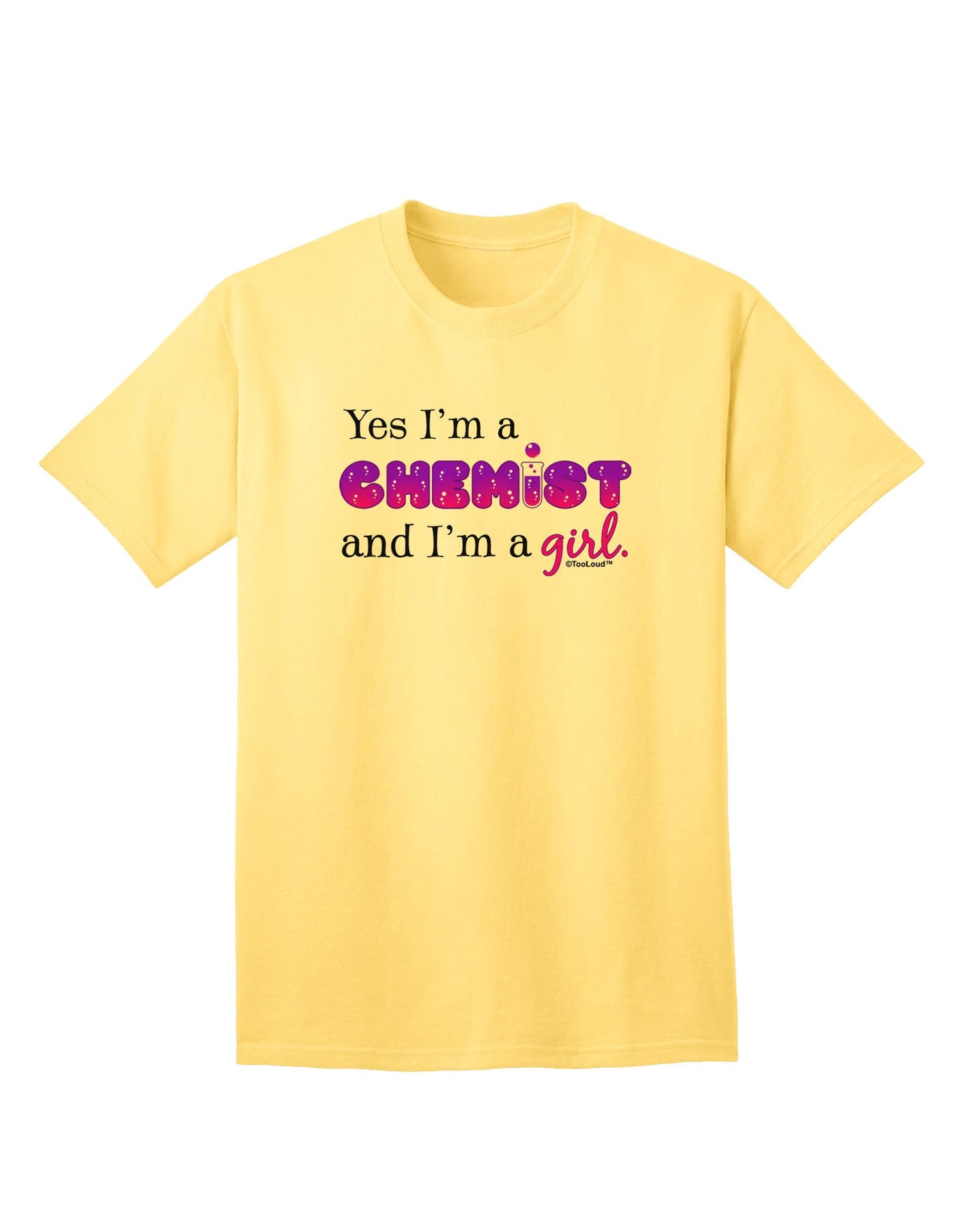 Empowered Chemist Girl: Adult T-Shirt Collection-Mens T-shirts-TooLoud-Yellow-Small-Davson Sales