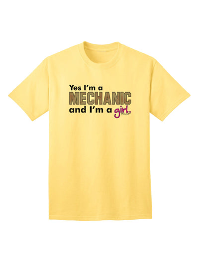 Empowered Mechanic Girl: Adult T-Shirt Collection-Mens T-shirts-TooLoud-Yellow-Small-Davson Sales