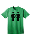 Empowering LGBT Adult T-Shirt: Lesbian Women Holding Hands-Mens T-shirts-TooLoud-Kelly-Green-Small-Davson Sales