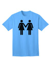 Empowering LGBT Adult T-Shirt: Lesbian Women Holding Hands-Mens T-shirts-TooLoud-Aquatic-Blue-Small-Davson Sales