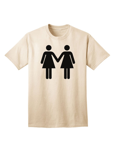 Empowering LGBT Adult T-Shirt: Lesbian Women Holding Hands-Mens T-shirts-TooLoud-Natural-Small-Davson Sales