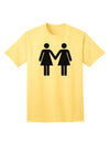 Empowering LGBT Adult T-Shirt: Lesbian Women Holding Hands-Mens T-shirts-TooLoud-Yellow-Small-Davson Sales