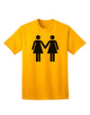 Empowering LGBT Adult T-Shirt: Lesbian Women Holding Hands-Mens T-shirts-TooLoud-Gold-Small-Davson Sales