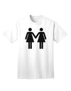 Empowering LGBT Adult T-Shirt: Lesbian Women Holding Hands-Mens T-shirts-TooLoud-White-Small-Davson Sales