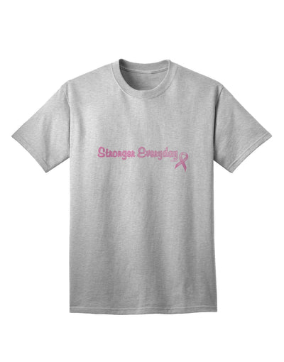 Empowerment Unleashed: Stronger Everyday Breast Cancer Awareness Ribbon Adult T-Shirt-Mens T-shirts-TooLoud-AshGray-Small-Davson Sales