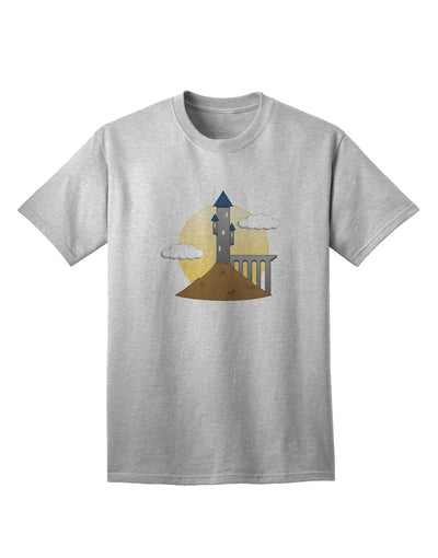 Enchanting Halloween Adult T-Shirt - Moonlit Wizard Tower-Mens T-shirts-TooLoud-AshGray-Small-Davson Sales