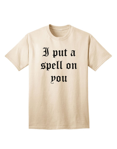 Enchanting Halloween Collection: 'I Put A Spell On You' - Premium Adult Text T-Shirt-Mens T-shirts-TooLoud-Natural-Small-Davson Sales