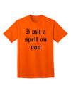 Enchanting Halloween Collection: 'I Put A Spell On You' - Premium Adult Text T-Shirt-Mens T-shirts-TooLoud-Orange-Small-Davson Sales