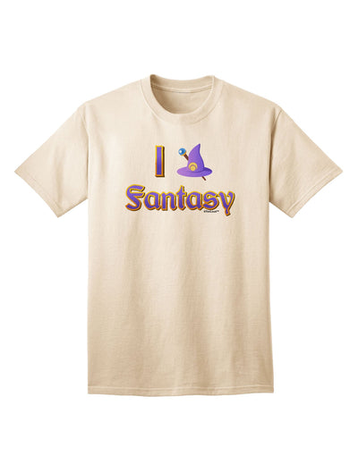 Enchanting 'I Love Fantasy' Adult T-Shirt - A Must-Have for Fantasy Enthusiasts-Mens T-shirts-TooLoud-Natural-Small-Davson Sales