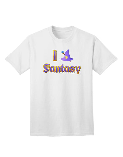 Enchanting 'I Love Fantasy' Adult T-Shirt - A Must-Have for Fantasy Enthusiasts-Mens T-shirts-TooLoud-White-Small-Davson Sales