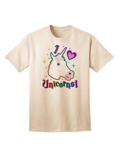 Enchanting 'I Love Unicorns' Adult T-Shirt - A Must-Have for Unicorn Enthusiasts-Mens T-shirts-TooLoud-Natural-Small-Davson Sales