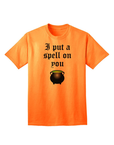 Enchanting 'I Put A Spell On You' Witches Cauldron - Halloween Adult T-Shirt Collection-Mens T-shirts-TooLoud-Neon-Orange-Small-Davson Sales