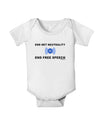 End Net Neutrality End Free Speech Baby Romper Bodysuit-Baby Romper-TooLoud-White-06-Months-Davson Sales