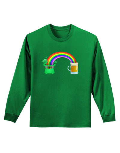 End Of The Rainbow - Beer Adult Long Sleeve Dark T-Shirt-TooLoud-Kelly-Green-Small-Davson Sales