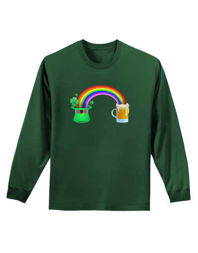 End Of The Rainbow - Beer Adult Long Sleeve Dark T-Shirt-TooLoud-Dark-Green-Small-Davson Sales