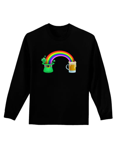 End Of The Rainbow - Beer Adult Long Sleeve Dark T-Shirt-TooLoud-Black-Small-Davson Sales