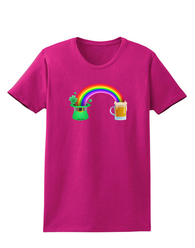 End Of The Rainbow - Beer Womens Dark T-Shirt-TooLoud-Hot-Pink-Small-Davson Sales