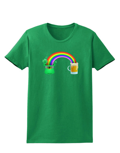 End Of The Rainbow - Beer Womens Dark T-Shirt-TooLoud-Kelly-Green-X-Small-Davson Sales