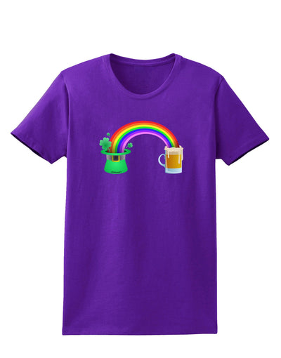 End Of The Rainbow - Beer Womens Dark T-Shirt-TooLoud-Purple-X-Small-Davson Sales