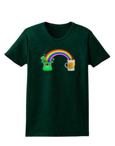 End Of The Rainbow - Beer Womens Dark T-Shirt-TooLoud-Forest-Green-Small-Davson Sales